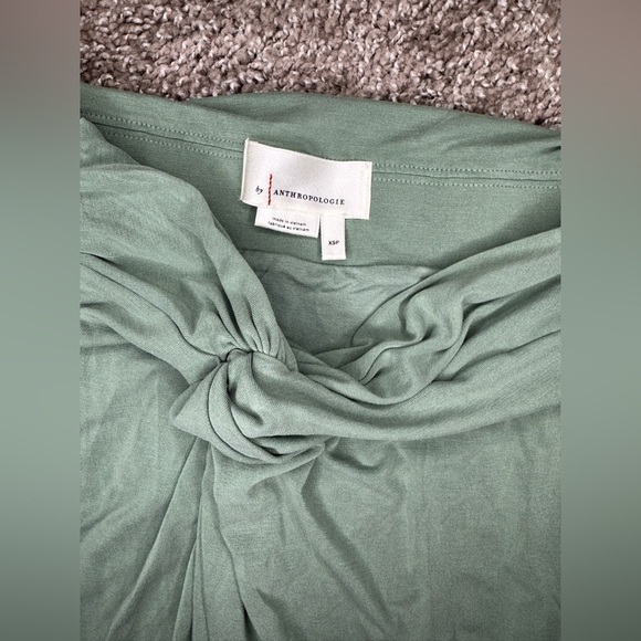 Anthropologie Junie Twist Front Midi Skirt Sage Green - Picture 3 of 5